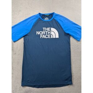 The North Face Boys XL 18/20 Blue FlashDry UPF 50 Sun Shirt Rash Guard Raglan